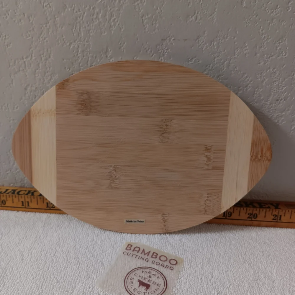 Football Shaped Bamboo Cutting Board